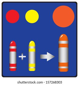 Step 1: Primary Color Mixing to be Orange, EPS 10 easy editing