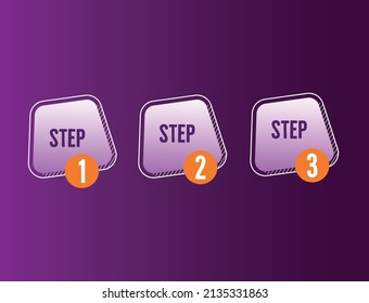 step 1,2,3 infographic icons vector illustration 