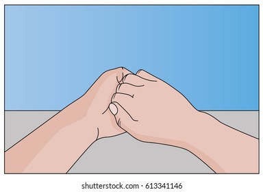 Step 6 of an 11-step hand-washing system for the health of children, adults and sterilization of doctors for surgery