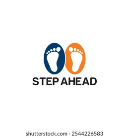 Step Ahead Logo Design Vector