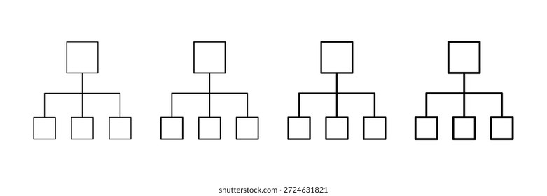 Conjunto de Vectores de iconos de flecha de paso en diferentes estilos de línea de trazo
