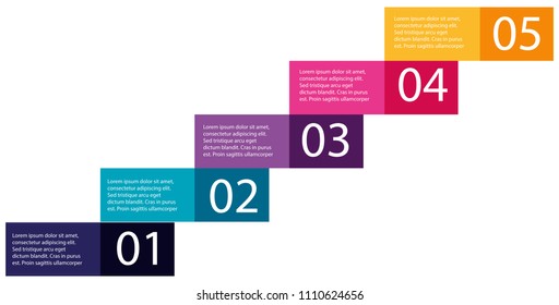 Step of ascending infographics illustration