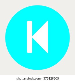 Step Backward navigation button.Vector illustration.