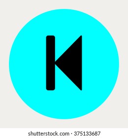 Step Backward navigation button.Vector illustration.
