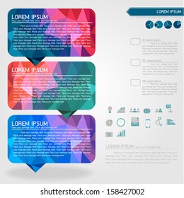 step of banner and business icon vector