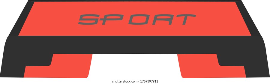 Step Board red black with "sport" inscription