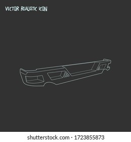 Step bumper icon line element. Vector illustration of step bumper icon line isolated on clean background for your web mobile app logo design.