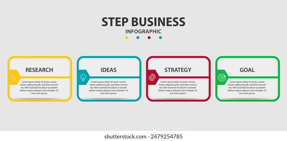 Step business infographic design template with 3 options or steps