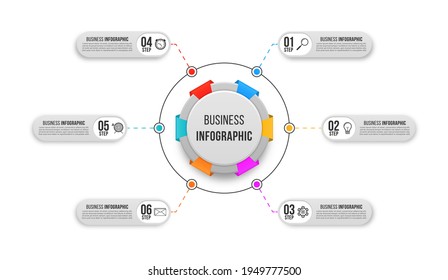 Infografía de negocios de paso. Plantilla para negocios, presentaciones, sitios web, diagrama de flujo.