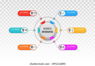 Infografía de negocios de paso. Plantilla para negocios, presentaciones, sitios web, diagrama de flujo. Se puede utilizar para presentaciones, diagramas, informes anuales, diseño de flujo de trabajo.