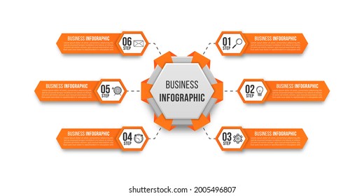 Step business infographic. Template for business, presentations, web sites, flow chart.