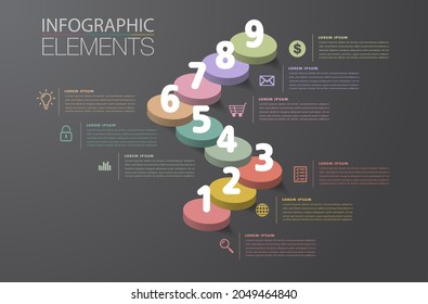 step up of business successful concept. Infographic vector