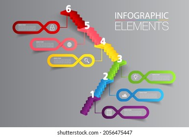 step up of business successful concept. Infographic vector
