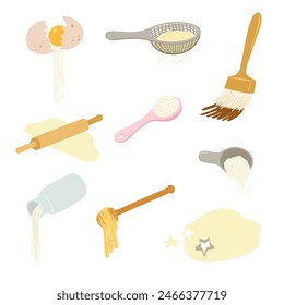 Step by Step Baking Process Illustration