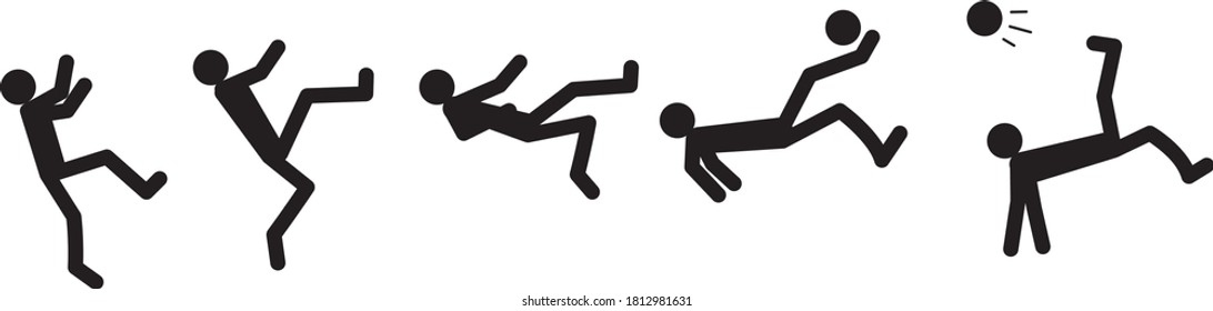Step by step bicycle kick. Beach soccer bicycle kick, overhead kick or scissors kick. Football vector illustration theme.