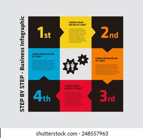 Step by Step Business Infographic