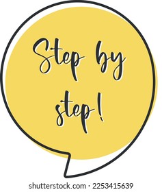 Step by step comic speech bubble in pop art style. Comic speech. Dialog window. Yellow banner for sale.