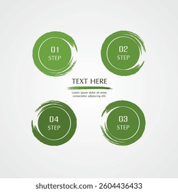 Step by step creative infographic template with 4 options, parts or processes.
