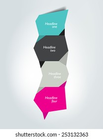 Step by step diagram. Infographic flat tab.