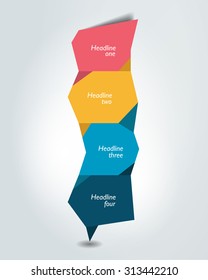 Step by step diagram. Infographic flat tab.