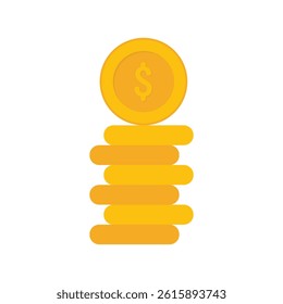 Step by Step Dollar Climb Financial Growth Concept Stack Tower Progress Investment Business