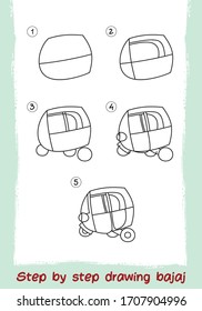 easy rickshaw drawing