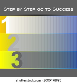 Step by step go to success. Infographics for business concept with empty place for you text. Competitive successful vector illustration