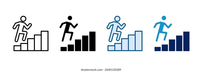 Step By Step Icon Set Multiple Style Collection
