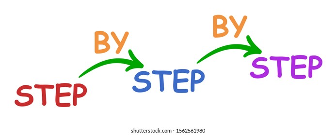 Step by step icon - stock vector
