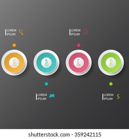 Step by step illustration. Infographics elements. Vector illustration can be used for workflow layout, diagram, number options, web design.