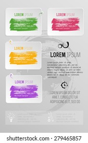 Step by step info graphics template