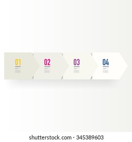 Step by step infographic design 3d boxes on simple background with numbers and text 
can be used for workflow layout, diagram, chart, number options, web design. 
Eps 10 stock vector illustration 