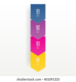 Step by step infographic design 3d boxes on simple background with numbers and text 
can be used for workflow layout, diagram, chart, number options, web design. 
Eps 10 stock vector illustration 