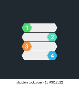 Step by step infographic design. Vector flat