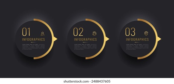 Schritt für Schritt Infografik Leitfaden Banner in Premium-Stil Vektorgrafik