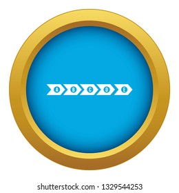 Step by step infographic icon blue vector isolated on white background for any design