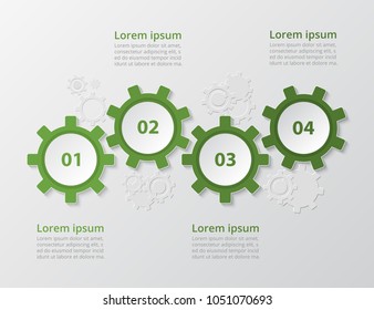Step by step infographic. Template with 4 numbers can be used for workflow layout, diagram, chart, number options, web design, business presentation, trainings.