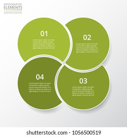 Step by step infographic. Template with 4 numbers can be used for workflow layout, diagram, chart, number options, web design, business presentation, trainings.