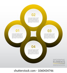 Step by step infographic. Template with 4 numbers can be used for workflow layout, diagram, chart, number options, web design, business presentation, trainings.