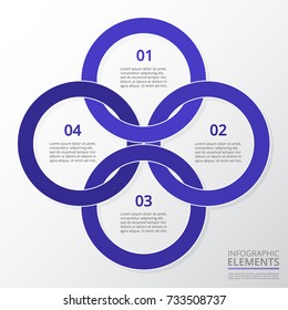 Step by step infographic. Template with 4 numbers can be used for workflow layout, diagram, chart, number options, web design, business presentation, trainings.
