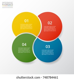 Step by step infographic. Template with 4 numbers can be used for workflow layout, diagram, chart, number options, web design, business presentation, trainings.