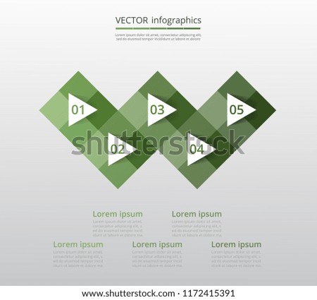 Step by step infographic. Template with 5 numbers can be used for workflow layout, diagram, chart, number options, web design, business presentation, trainings.