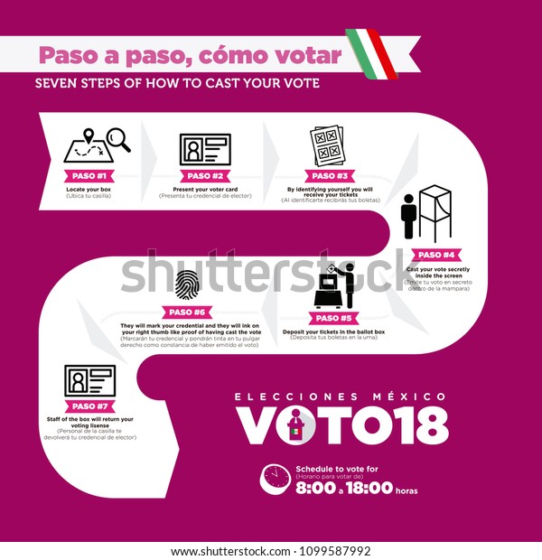 Step By Step Infographics How Vote Stock Vector Royalty Free 1099587992