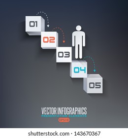 Step by step infographics illustration