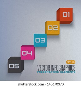 Step by step infographics illustration