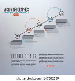 Step by step infographics illustration 