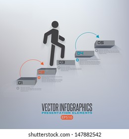 Step by step infographics illustration 