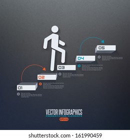 Step By Step Infographics Illustration 