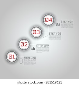 Step by Step Infographics Success Vector Design Template | EPS10 Editable Background