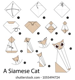 Step by step instructions how to make origami A